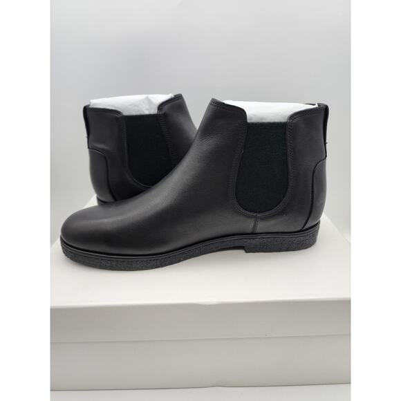 Vince Men\'s Bonham Leather Pull On Chelsea Boots Black 10 US NEW main image 7